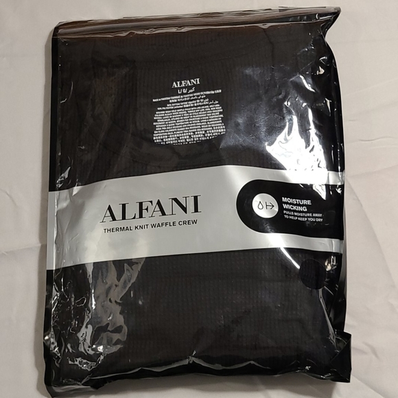 alfani thermal knit waffle crew